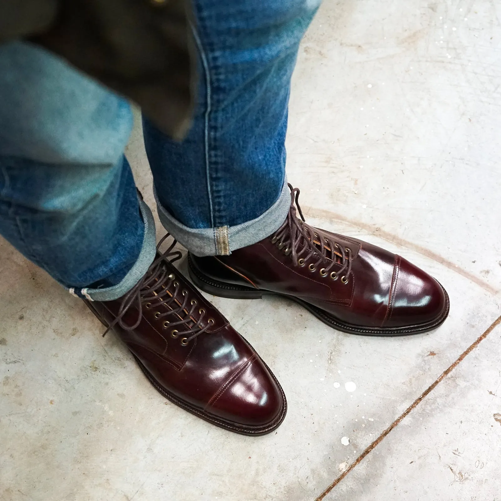 101200 - BURGUNDY HORWEEN SHELL CORDOVAN - E
