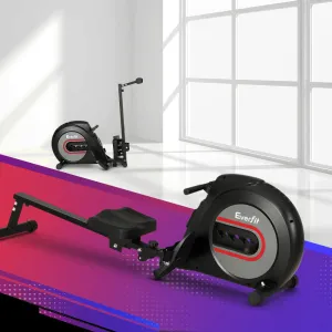 4 Resistance Levels Rowing Machine, Steel Glide - Everfit