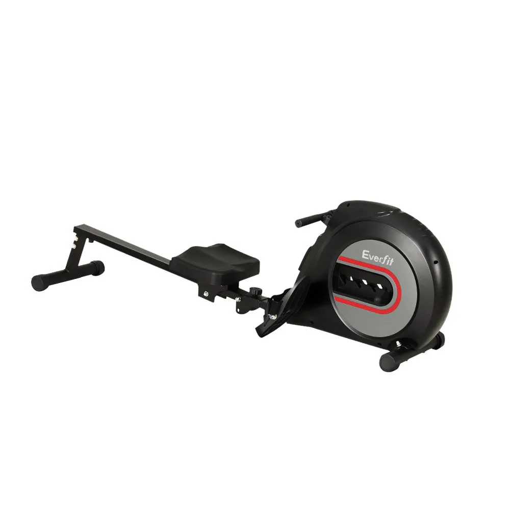 4 Resistance Levels Rowing Machine, Steel Glide - Everfit