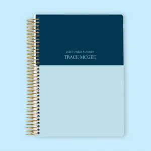 6x9 Fitness Planner - Blue Navy Color Block