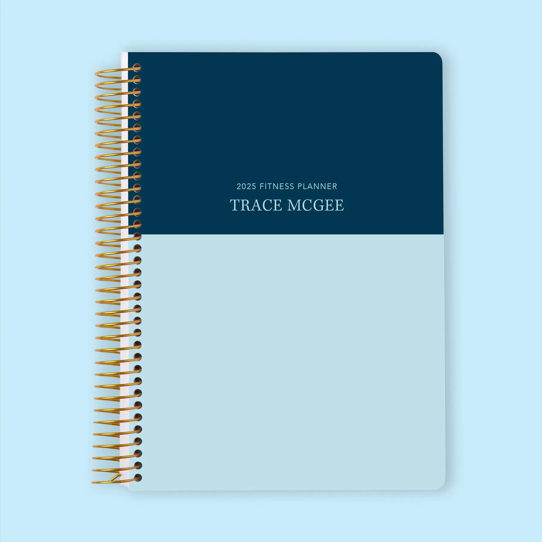 6x9 Fitness Planner - Blue Navy Color Block