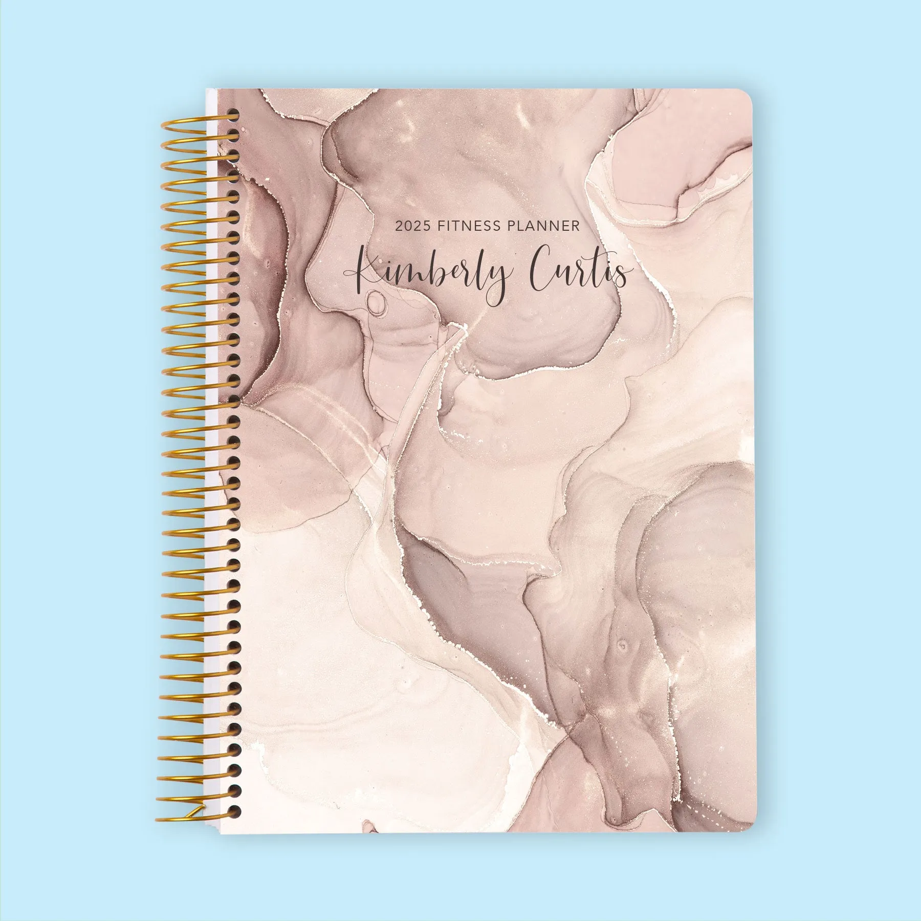 6x9 Fitness Planner - Neutral Abstract Ink