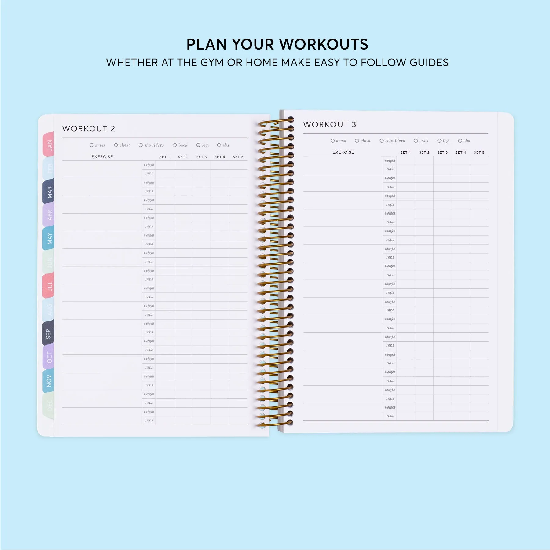 6x9 Fitness Planner - Space Galaxy Blue Purple