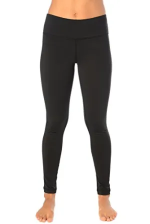 90 Degree By Reflex Fleece Lined Leggings - Yoga Pants - Black Medium