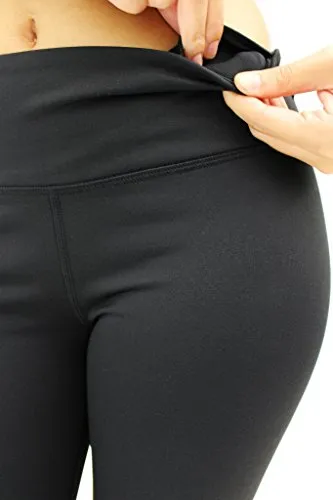 90 Degree By Reflex Fleece Lined Leggings - Yoga Pants - Black Medium