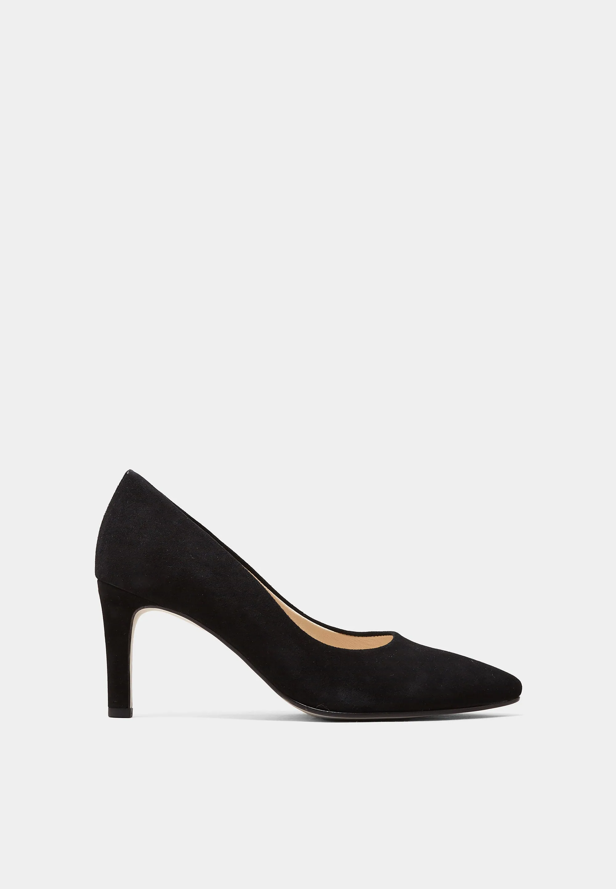 91.380 Suede Court Shoes Black Suede