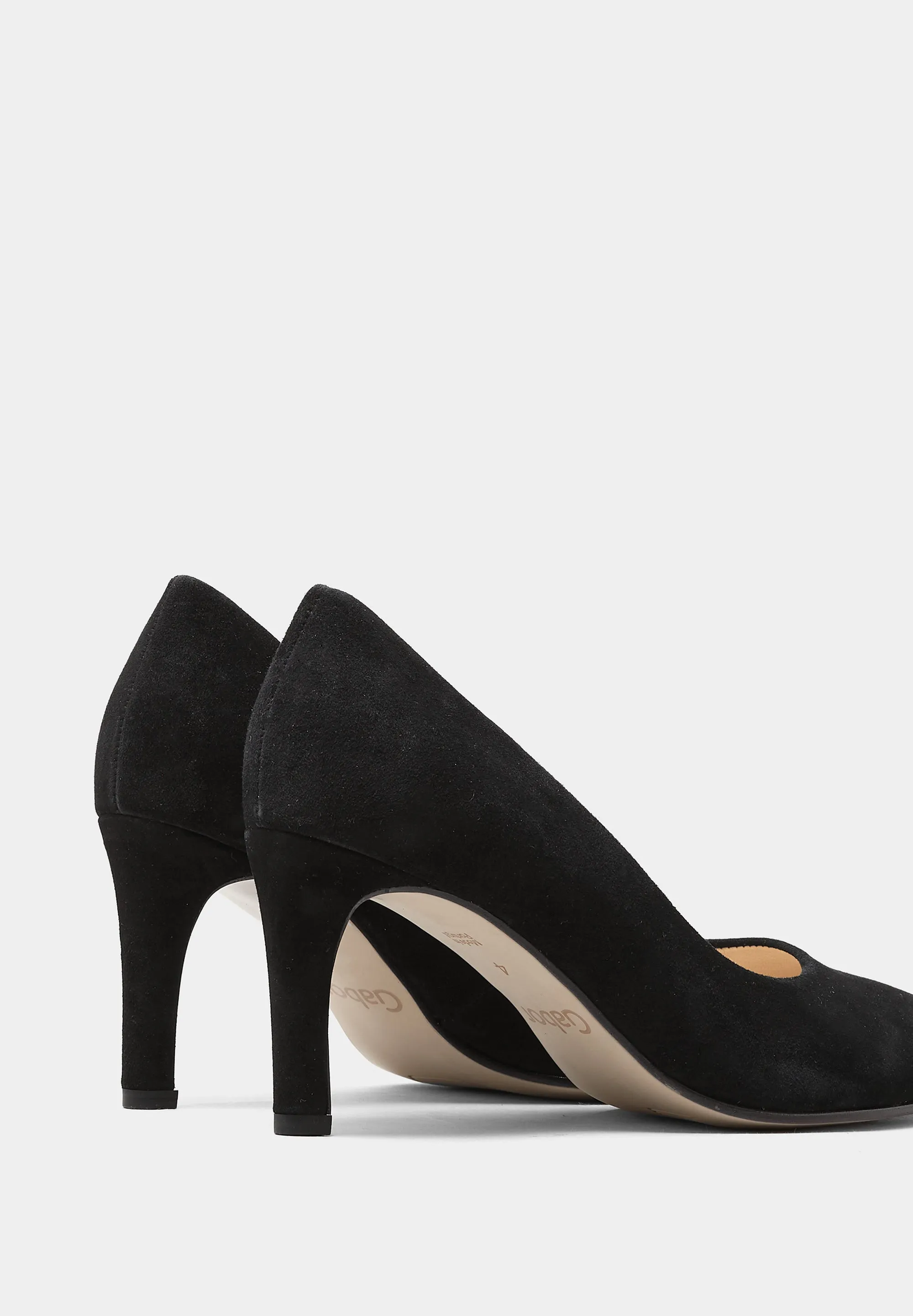 91.380 Suede Court Shoes Black Suede