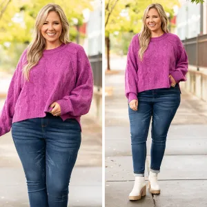 A Loving Heart Sweater, Magenta