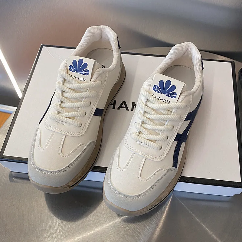Amozae-Back To School Gifts Vintage Striped Skate Sneakers
