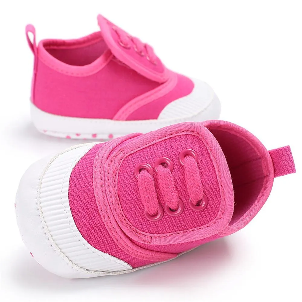 Baby Unisex Magic Tape Canvas Sneakers Wholesale