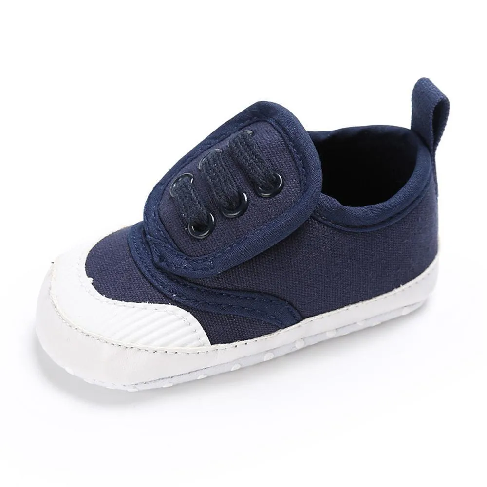 Baby Unisex Magic Tape Canvas Sneakers Wholesale