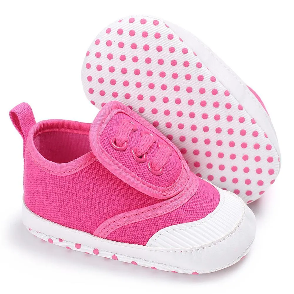 Baby Unisex Magic Tape Canvas Sneakers Wholesale