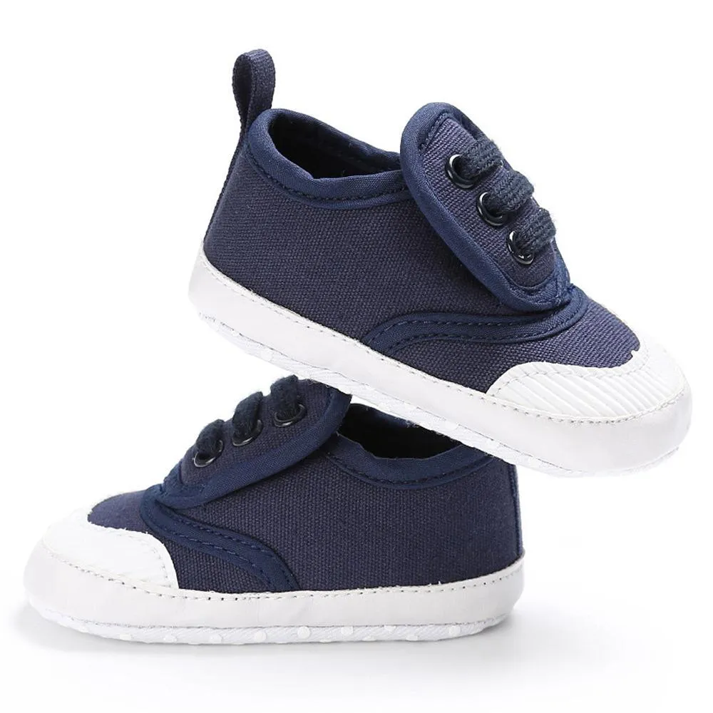 Baby Unisex Magic Tape Canvas Sneakers Wholesale