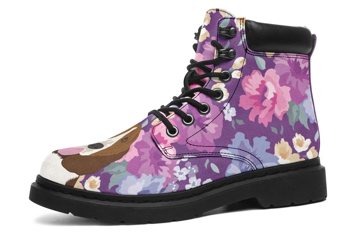 Basset Hound Dog Portrait Classic Vibe Boots