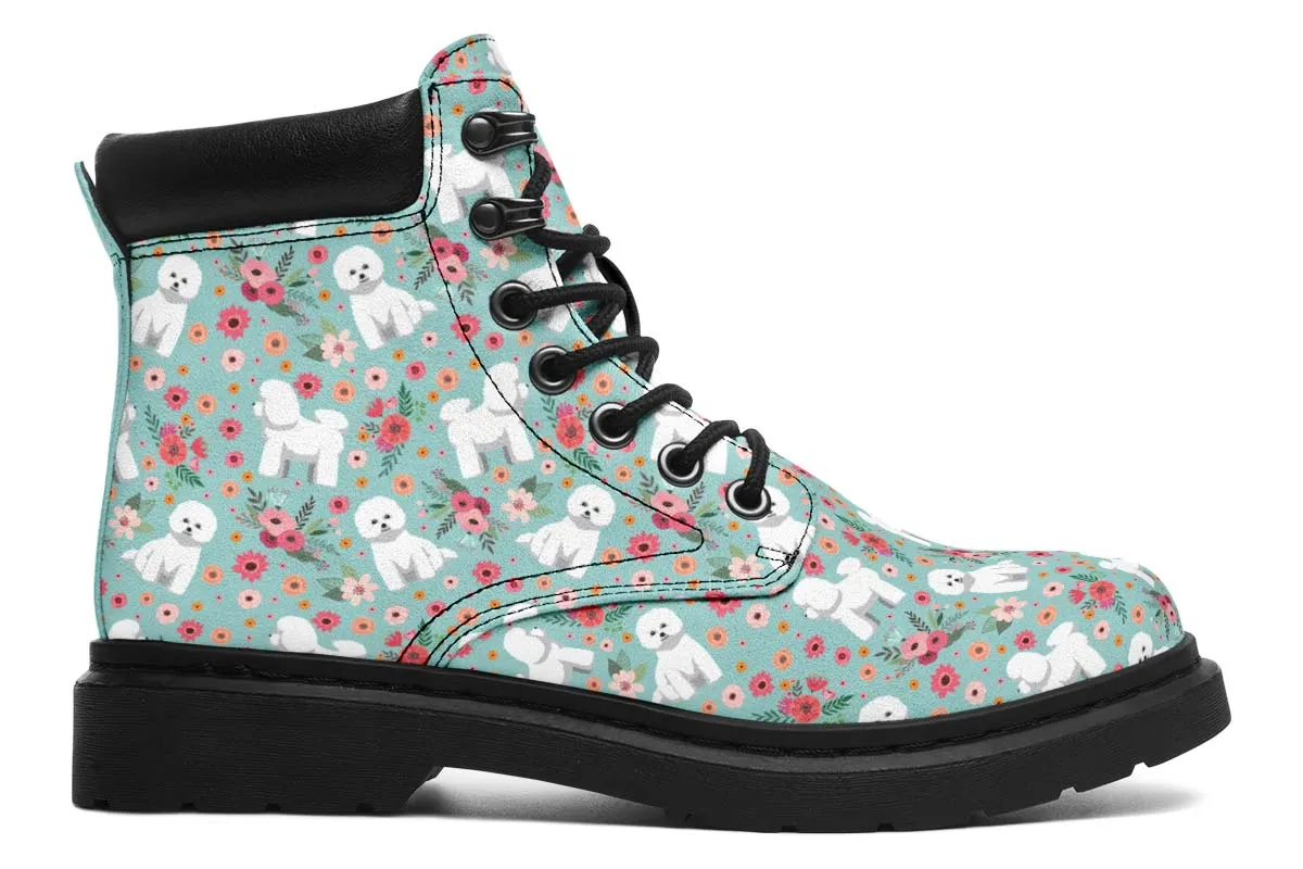 Bichon Frise Flower Classic Vibe Boots