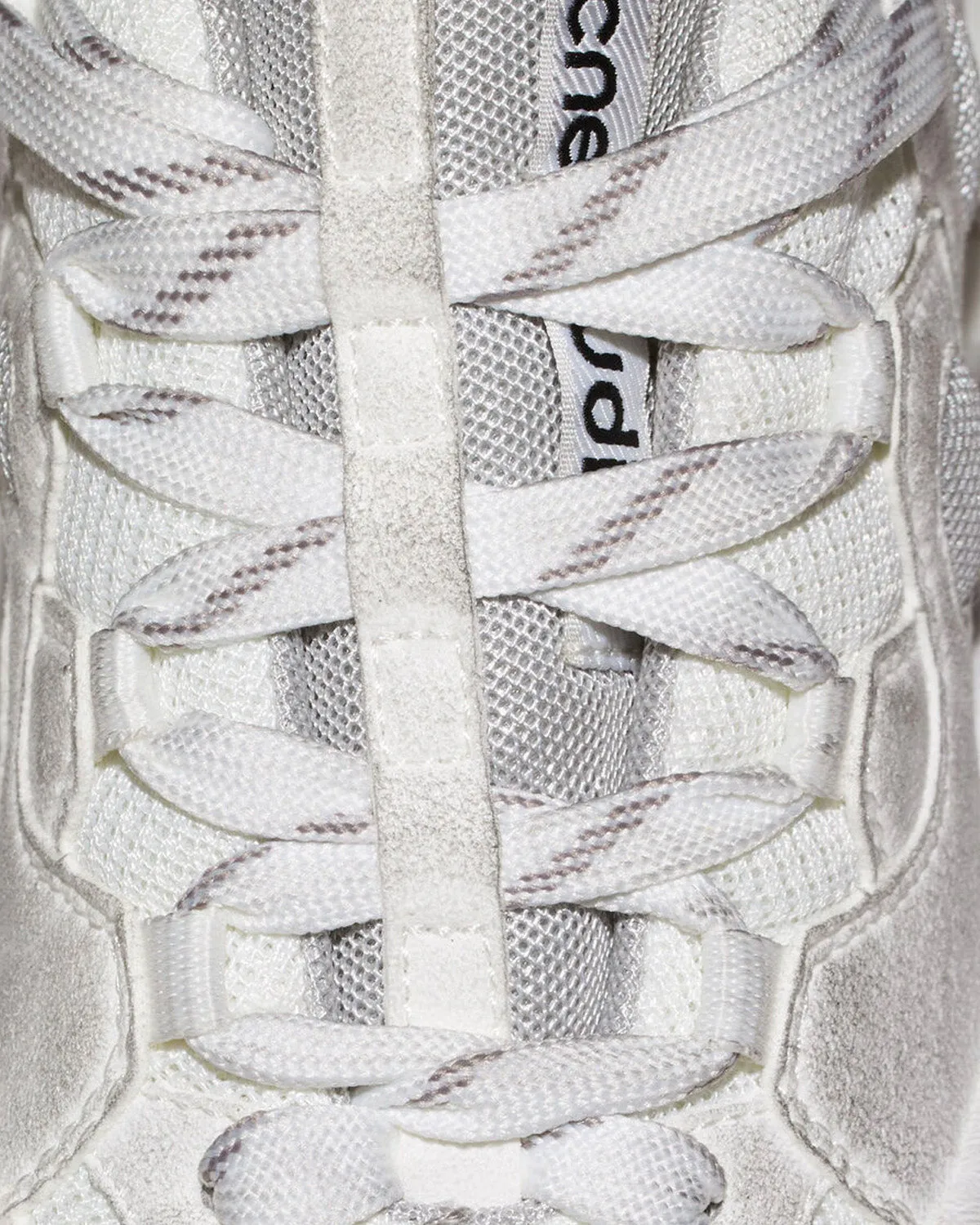 Boltzer Tumbled Chunky Mesh White Low Top Sneakers