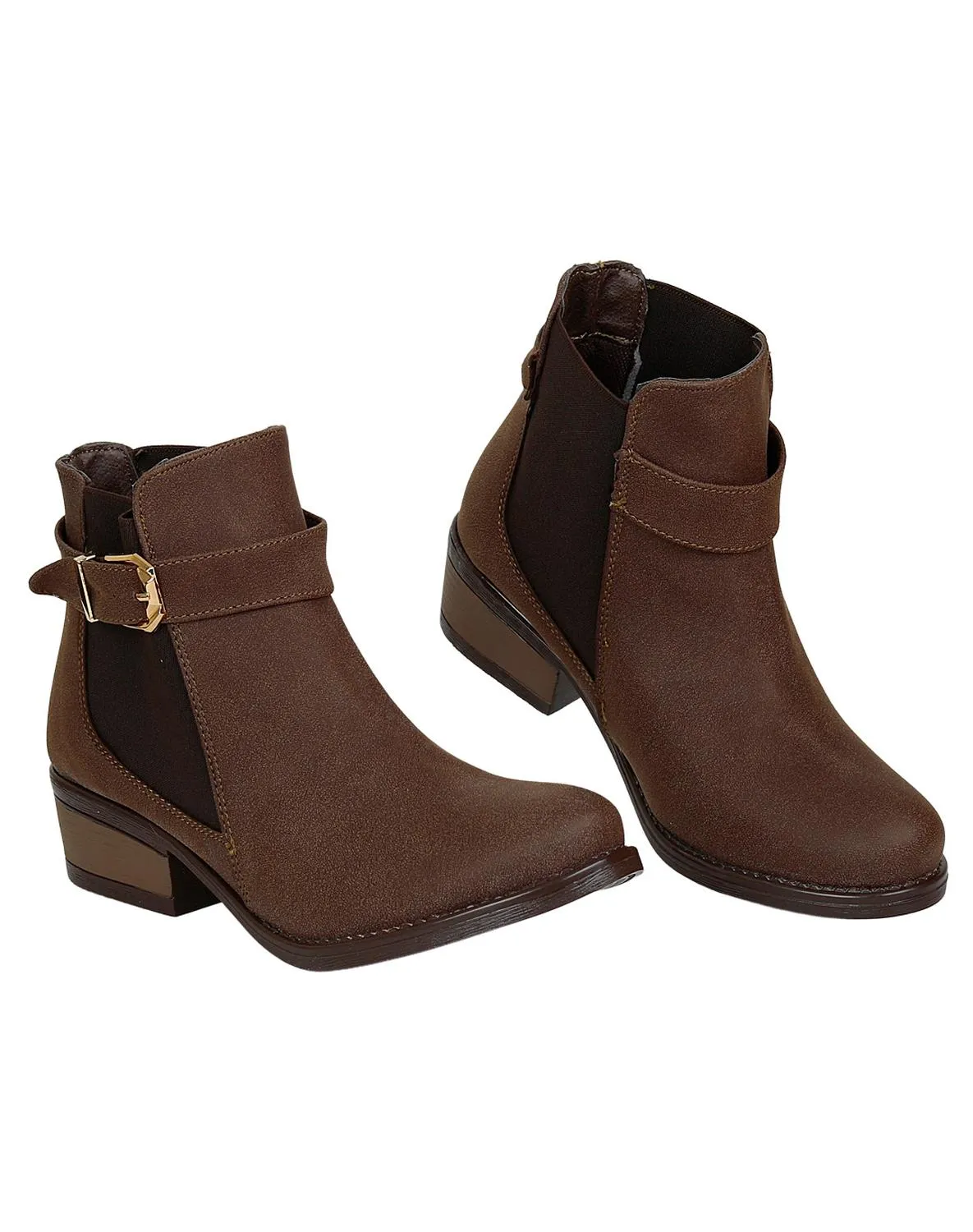 Botín Mujer Casual Tacón Café Boga Shoes 24102702