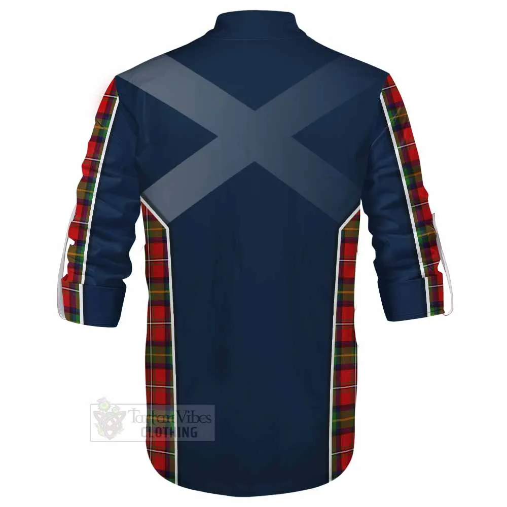 Boyd Tartan Ghillie Kilt Shirt with Family Crest and Lion Rampant Vibes Sport Style