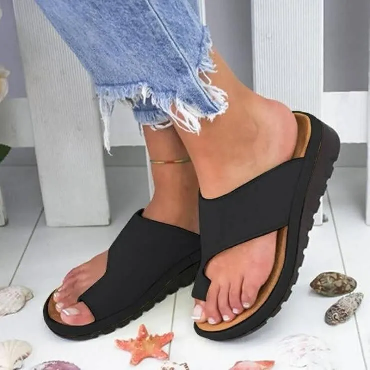 Bunions Peep Toe Flat Sandals