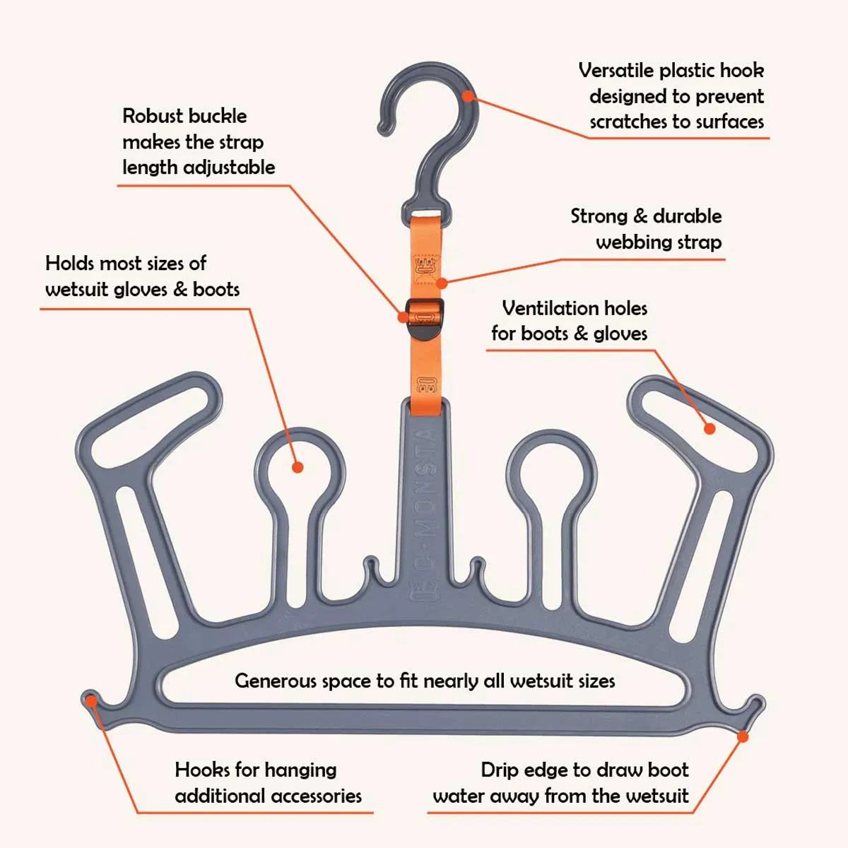 C-Monsta V2 - 2023 - Wetsuit and Accessories Drying Hanger