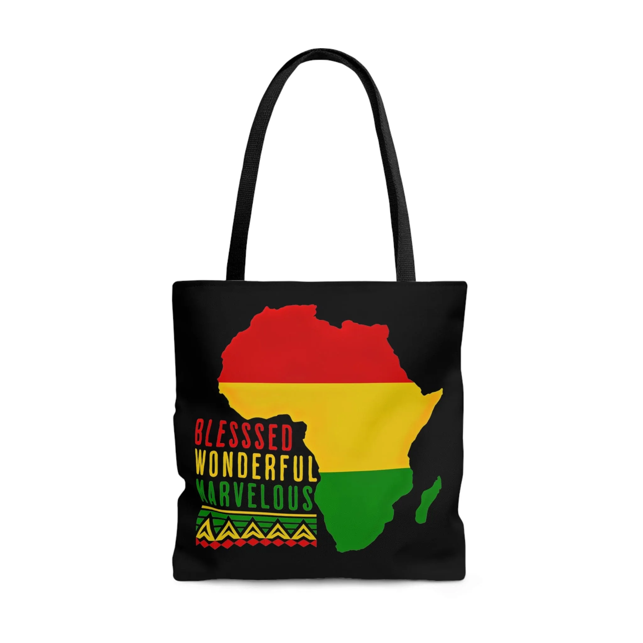 Canvas Tote Bag Blessed Wonderful Marvelous Christian African Heritage