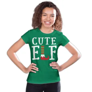 Christmas Elf Squad Cute Shoes Meme Funny Matching Family Youth T-Shirt