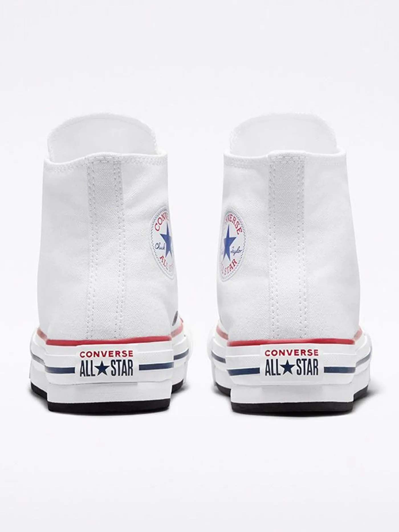 Chuck Taylor All Star Eva Lift Platform White/Garnet/Navy Shoes (Kids)