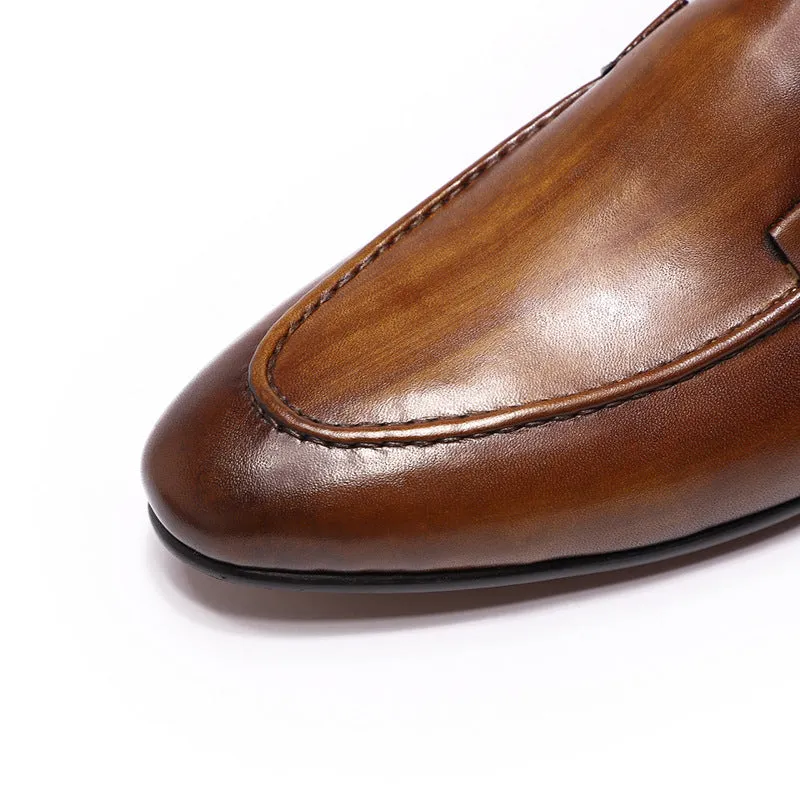 Classic Leather Casual Loafers Men's Wedding Banquet Leather Shoes
