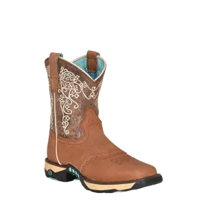 Corral Ladies Top Farm & Ranch Brown Square Toe Work Boots W5006