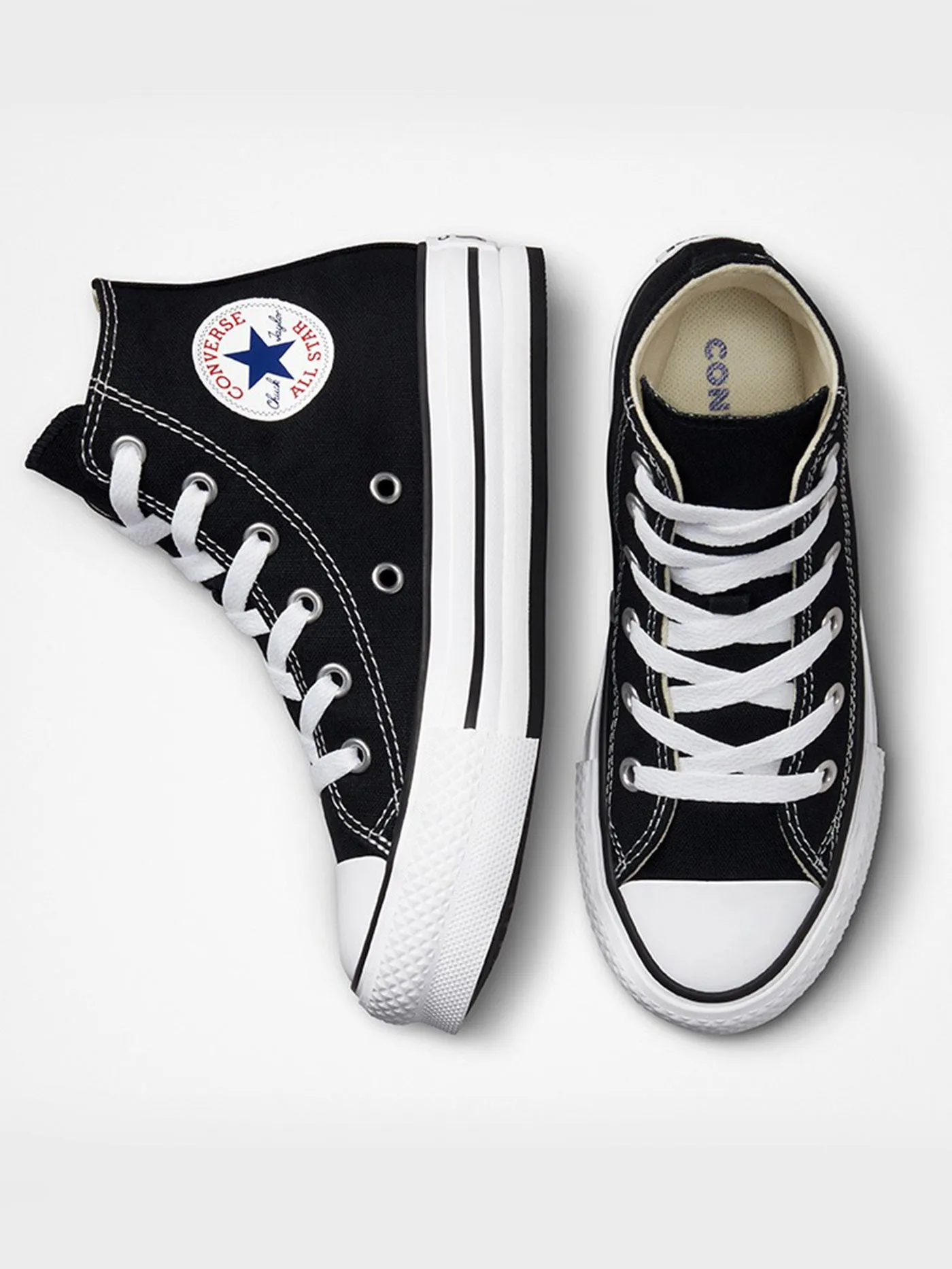 CTAS Platform Hi black/White/Black Shoes (Kids)