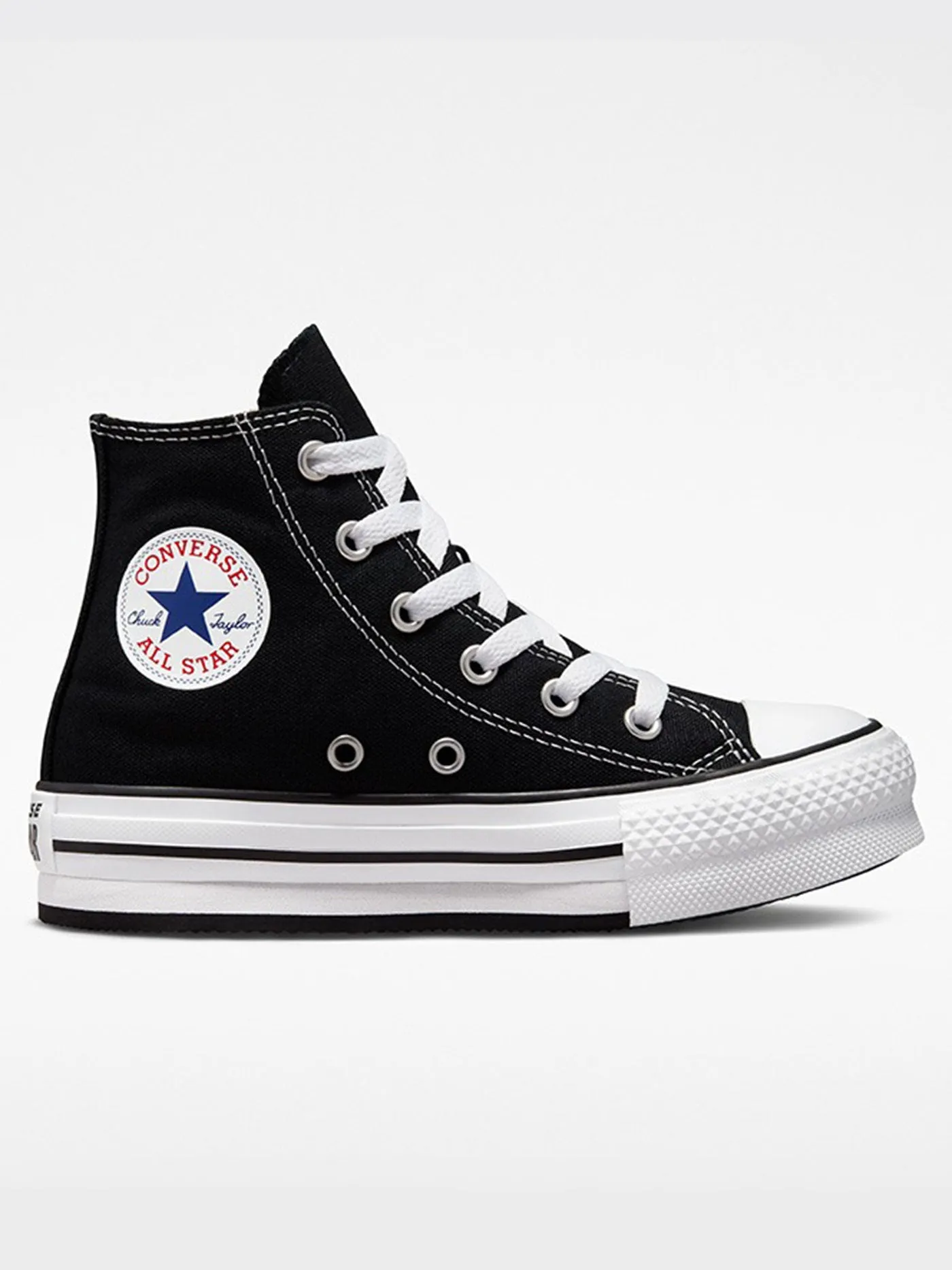 CTAS Platform Hi black/White/Black Shoes (Kids)