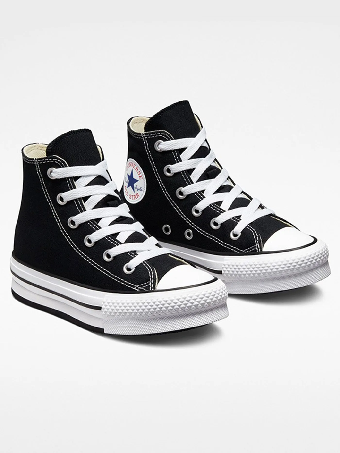 CTAS Platform Hi black/White/Black Shoes (Kids)