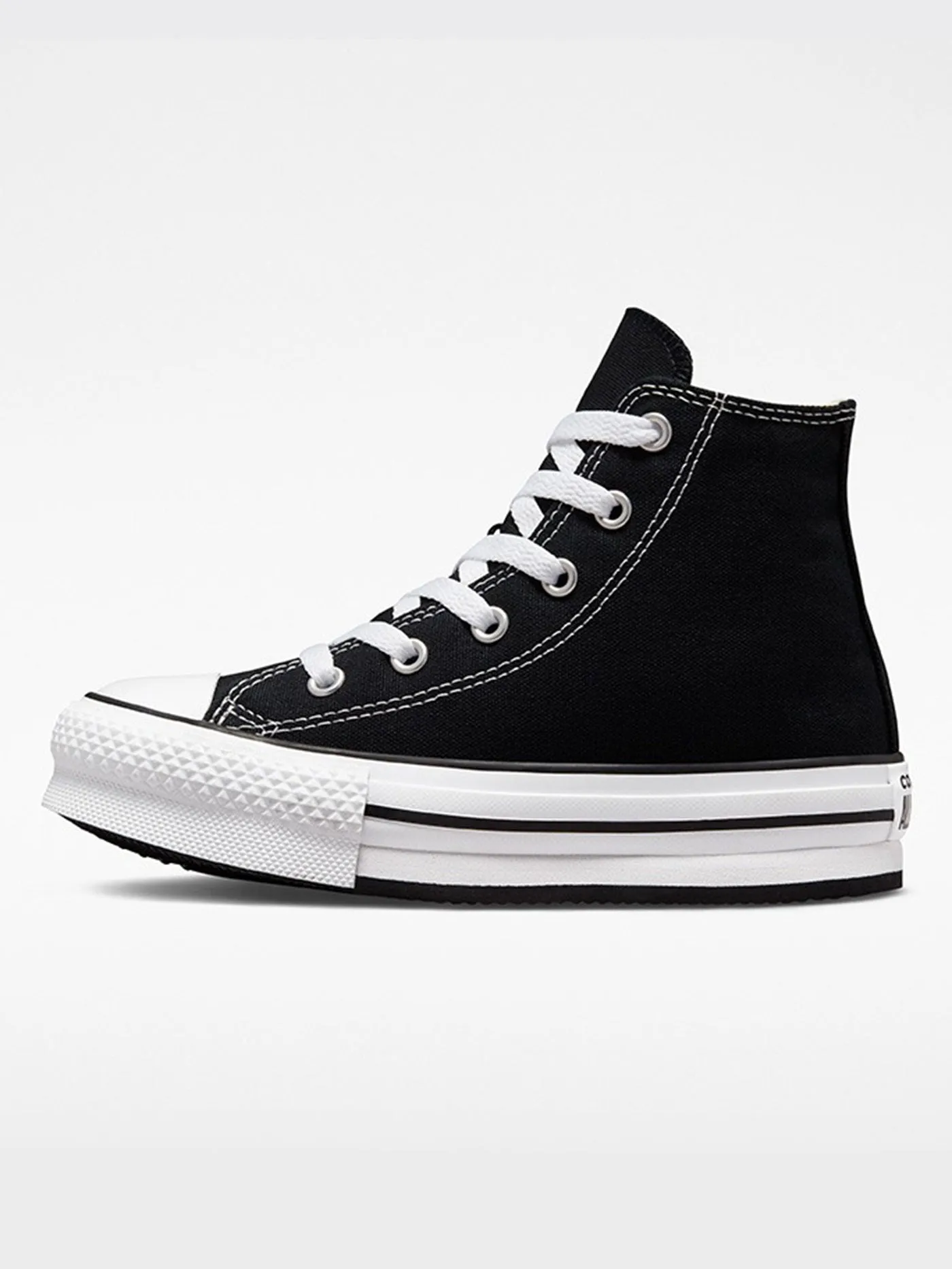 CTAS Platform Hi black/White/Black Shoes (Kids)