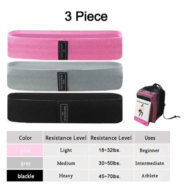 Elastic Fitness Belt Set