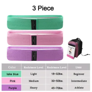 Elastic Fitness Belt Set