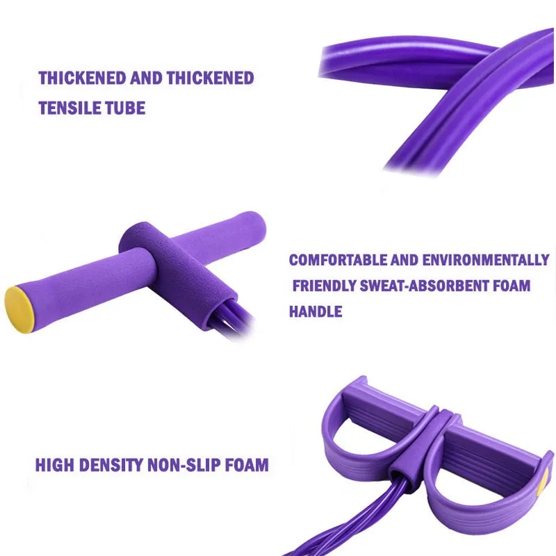 Fitness Resistance Bands 4 Resistance Elastic Pull Ropes