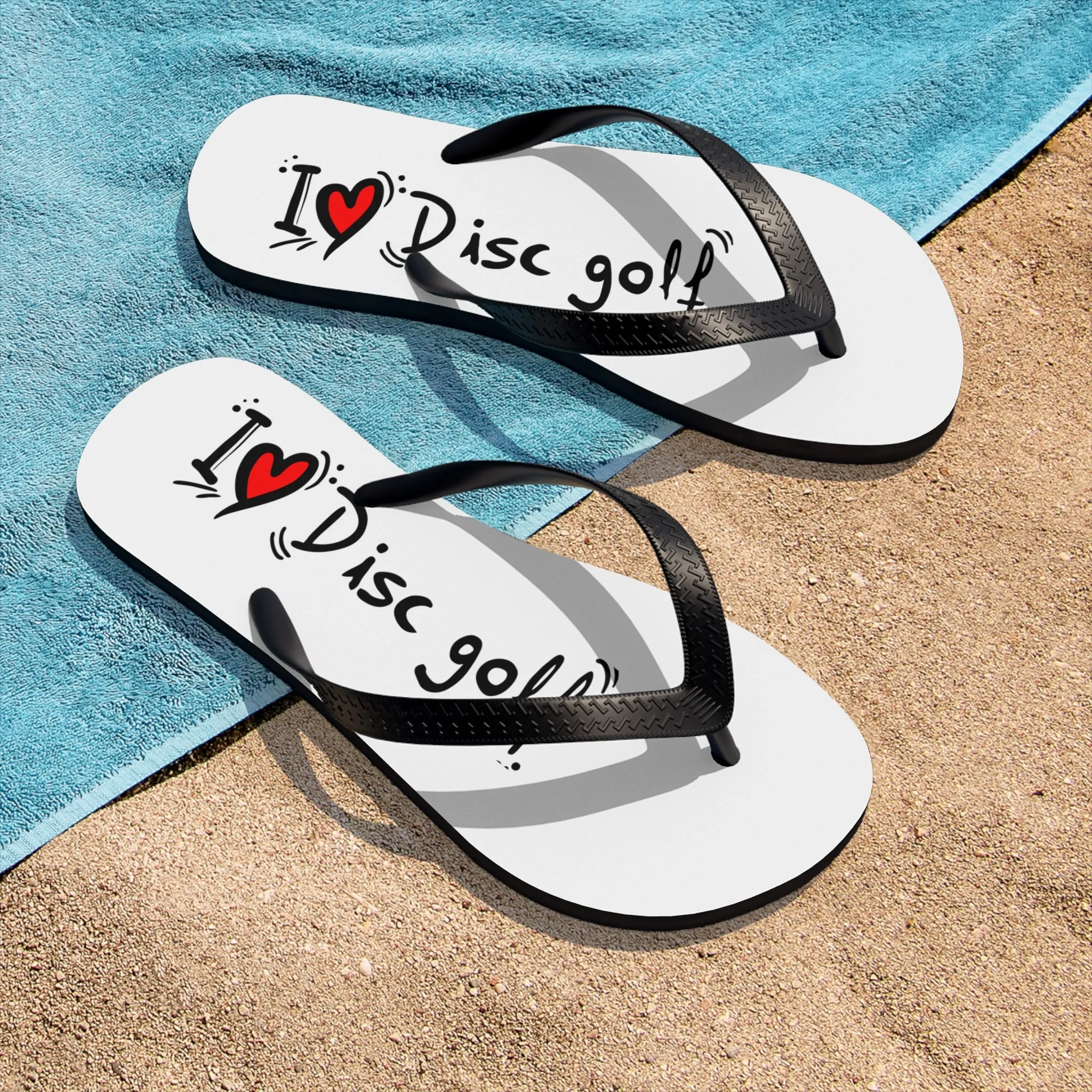 Flip-Flops - I LOVE DISC GOLF -Unisex  (S-M-L)