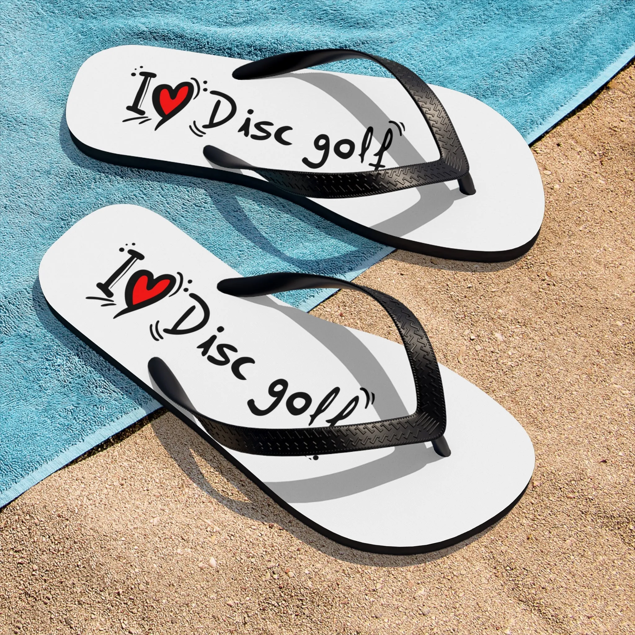 Flip-Flops - I LOVE DISC GOLF -Unisex  (S-M-L)