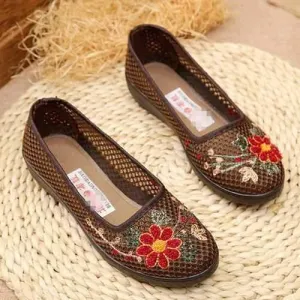 Flower Breathable Old Peking Shoes