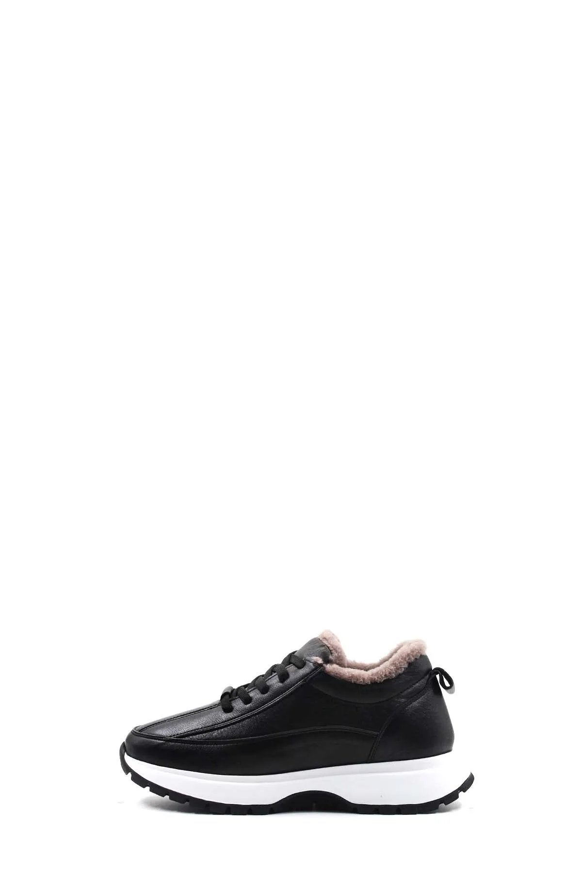 FST Genuine Leather Fur-lined Women's Casual Shoes 136KZA502 Black - Cáceres