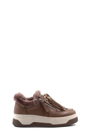 FST Genuine Leather Fur-lined Women's Casual Shoes 142KZA15 Mink - Konotop