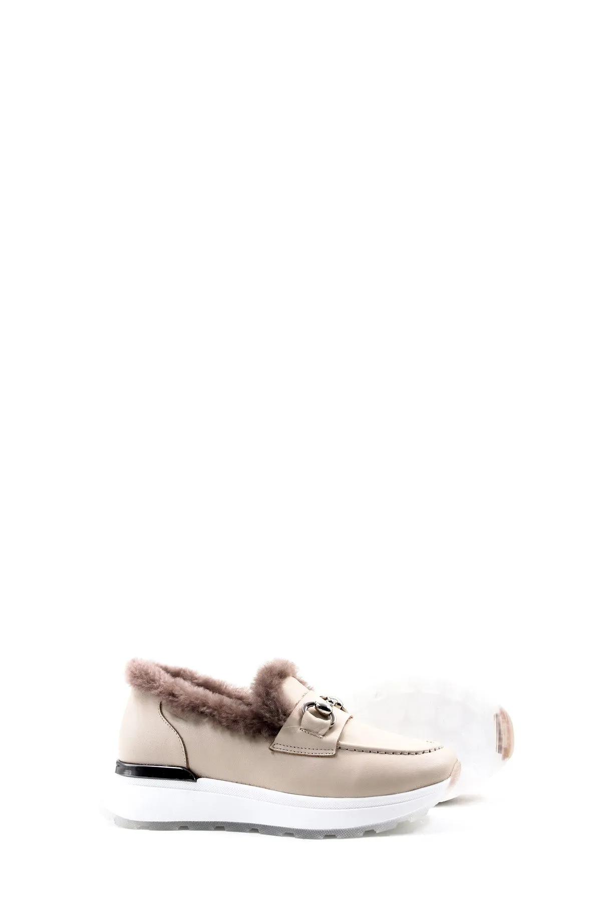 FST Genuine Leather Fur-lined Women's Casual Shoes 757KZA24501 Beige - Strood