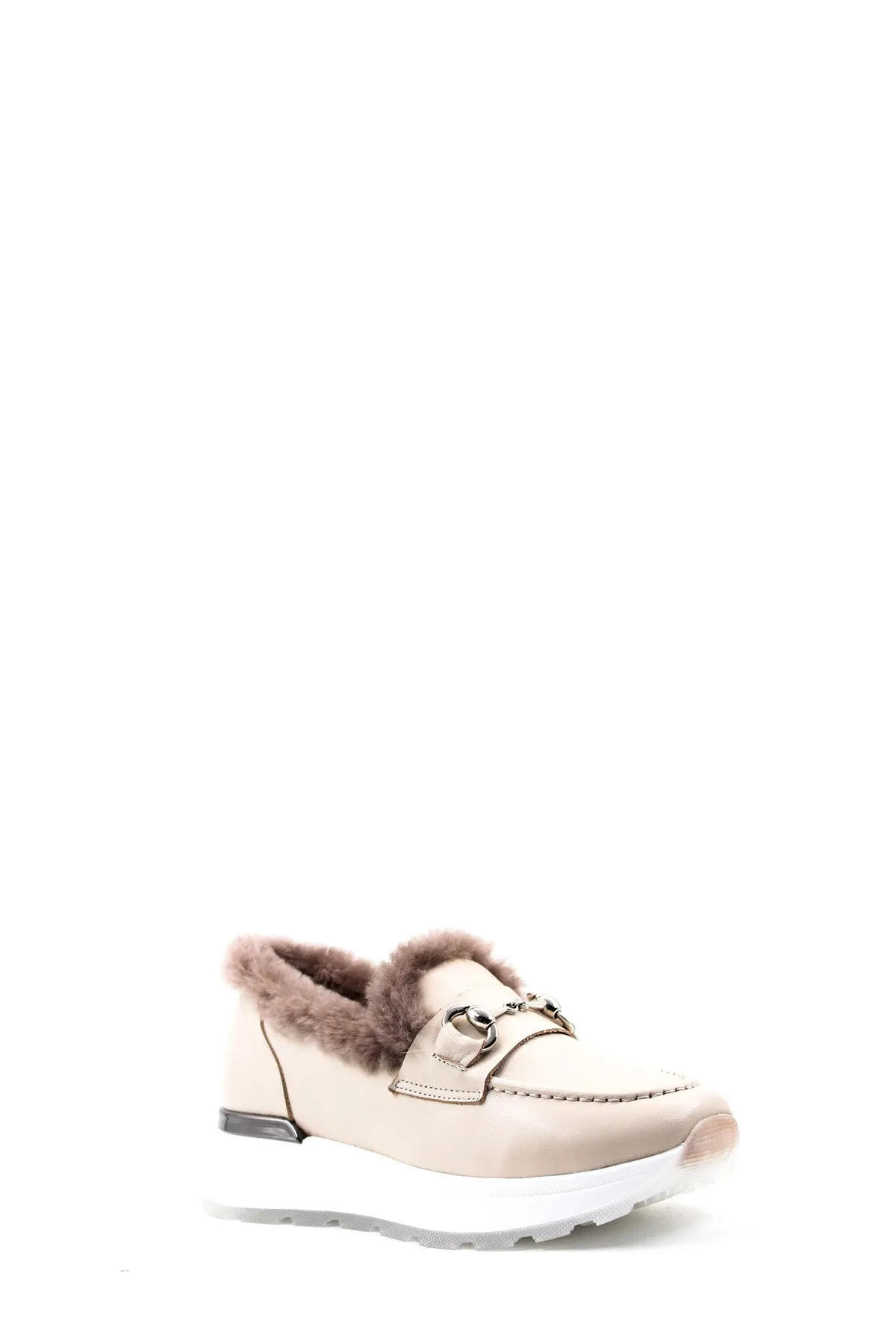 FST Genuine Leather Fur-lined Women's Casual Shoes 757KZA24501 Beige - Strood