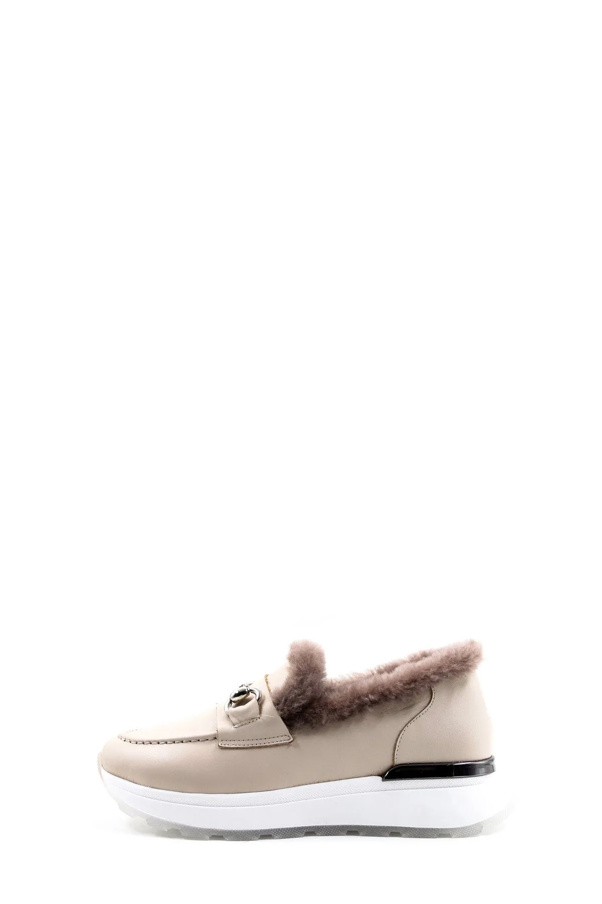 FST Genuine Leather Fur-lined Women's Casual Shoes 757KZA24501 Beige - Strood
