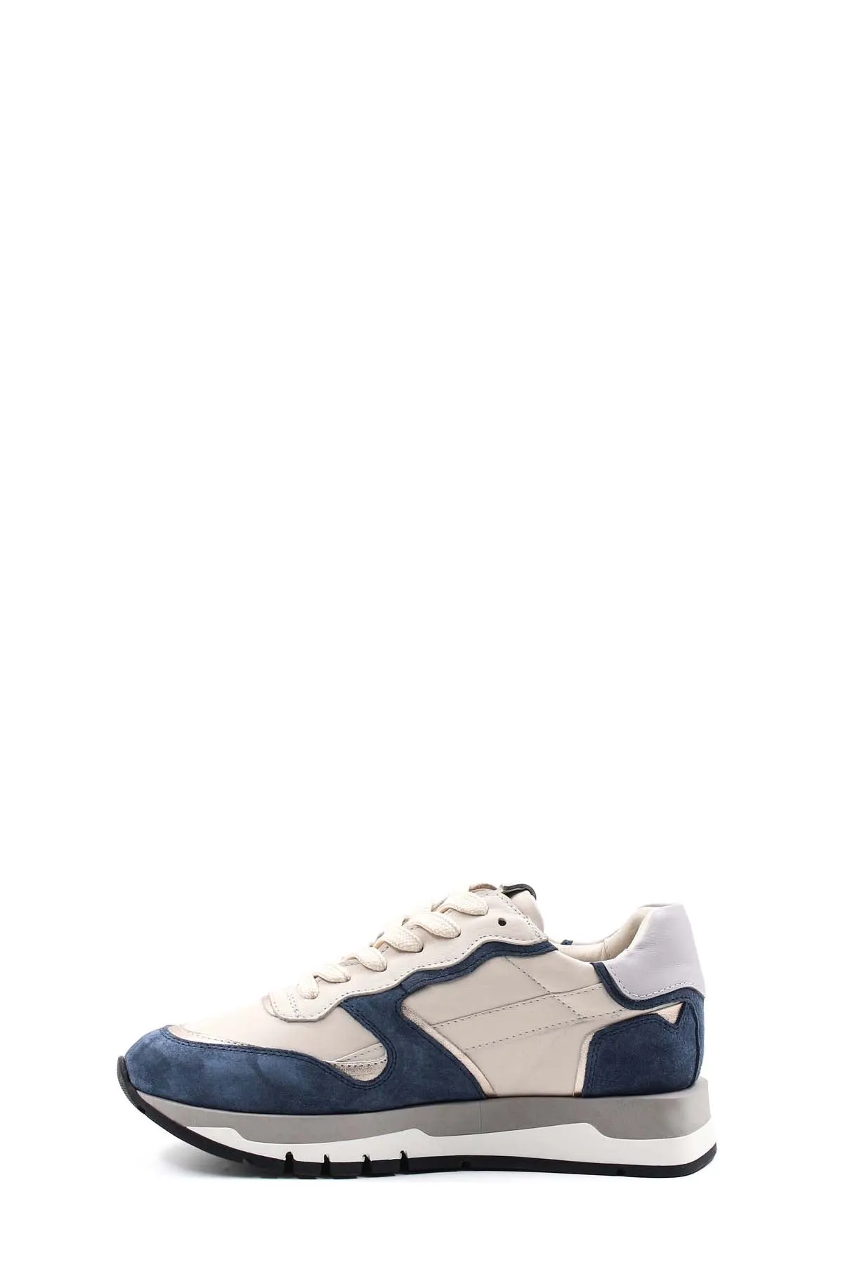 FST Genuine Leather Women's Casual Shoes 009ZA0119 Beige Navy Blue - Brentwood