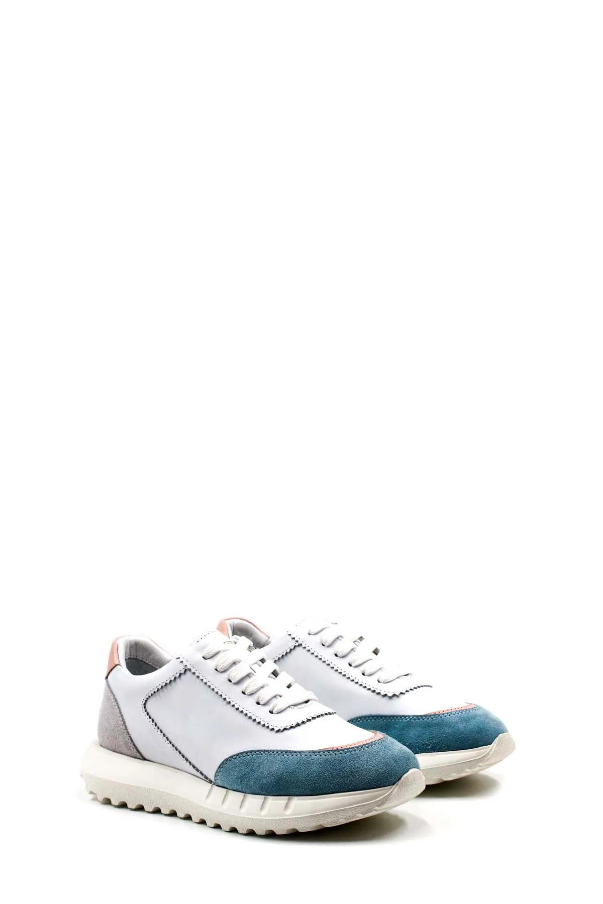 FST Genuine Leather Women's Casual Shoes 009ZA0631 White Denim - Cape Girardeau