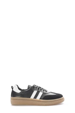 FST Genuine Leather Women's Casual Shoes 408ZA772 Black White - Arlington Heights