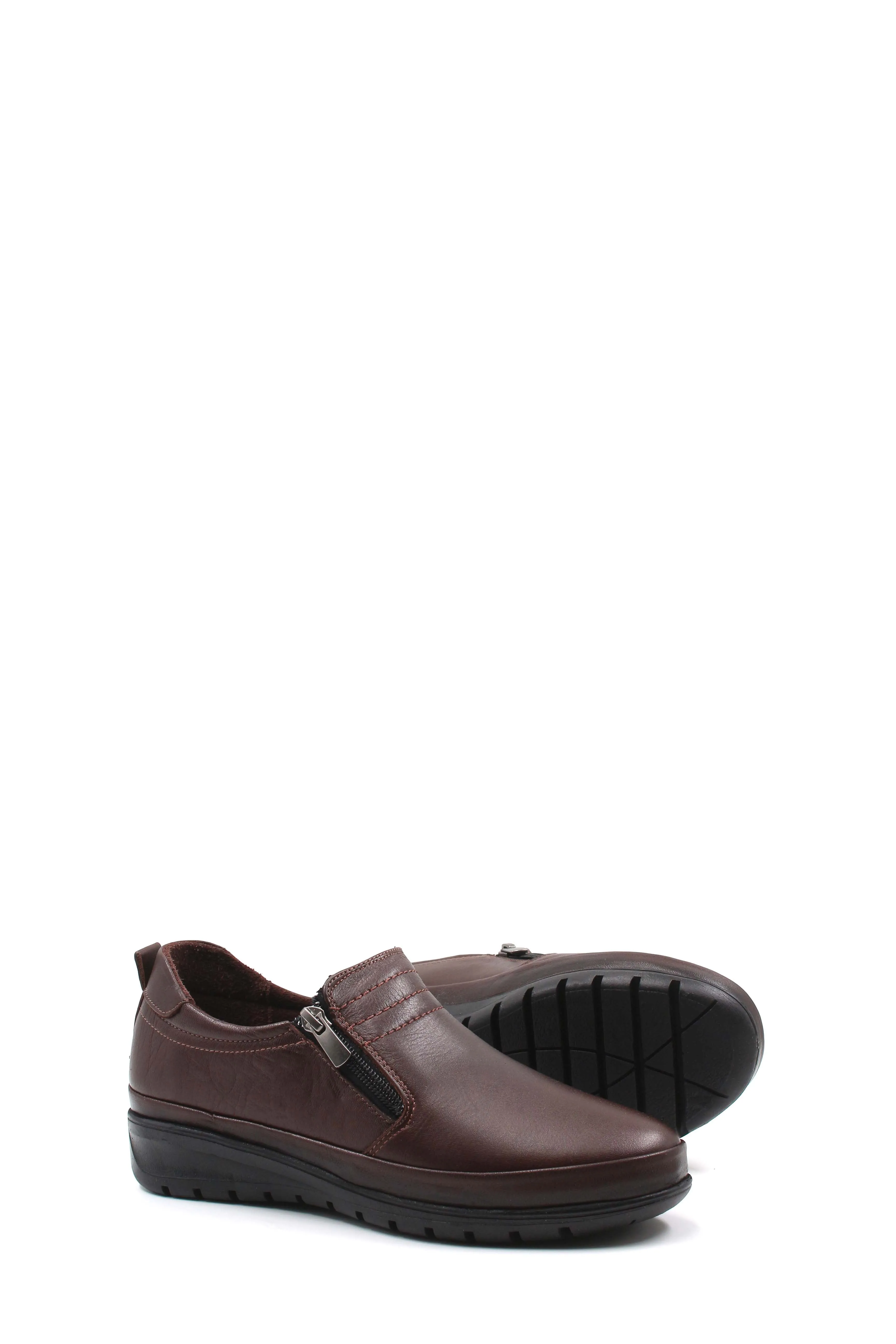 FST Genuine Leather Women's Casual Shoes 792ZA101-8753 Brown - Clondalkin