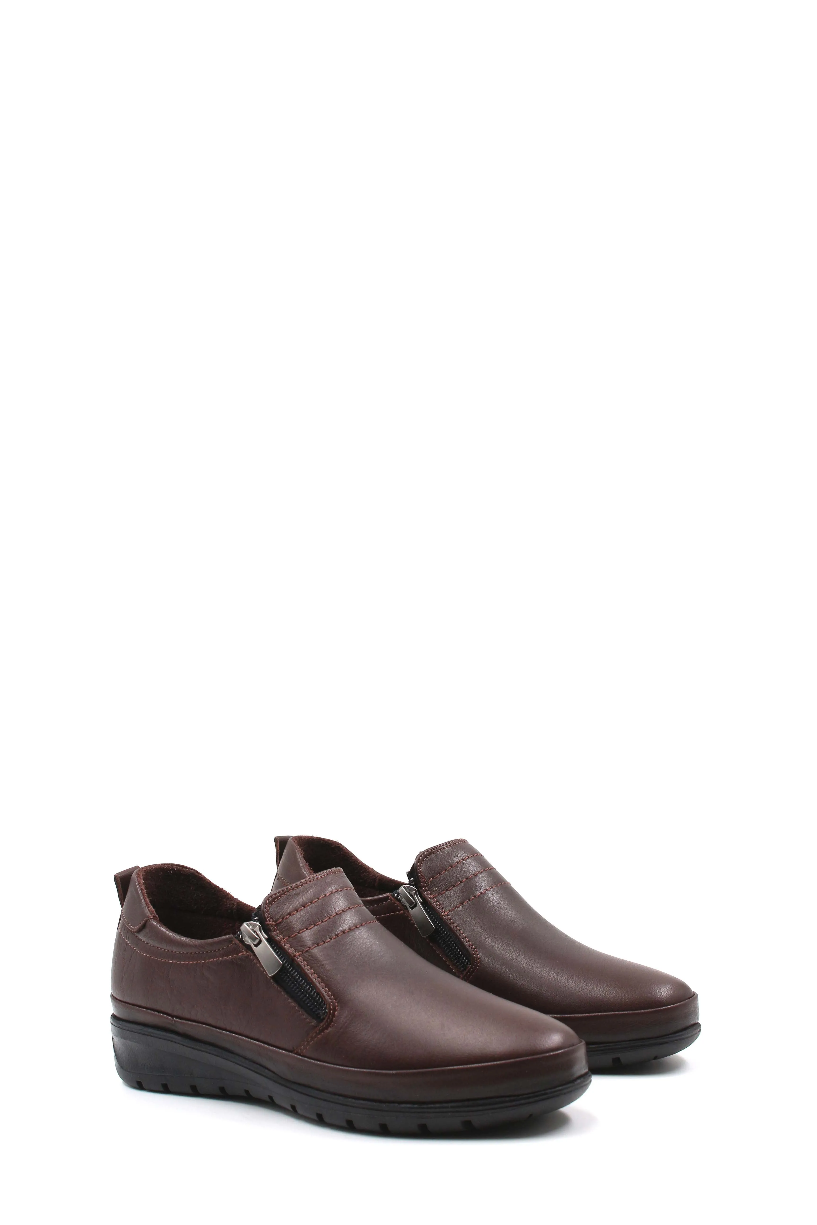 FST Genuine Leather Women's Casual Shoes 792ZA101-8753 Brown - Clondalkin