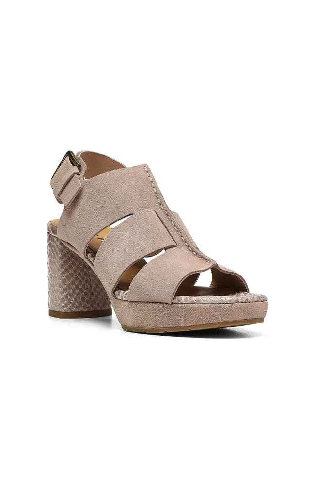 Geneva High Heel Sandle in Mushroom